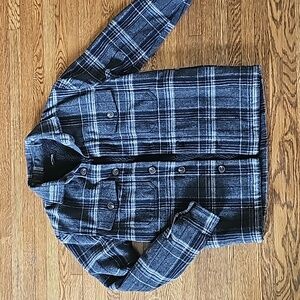 EXPRESS Men's Shirt Jacket XS Blck/gray/tan